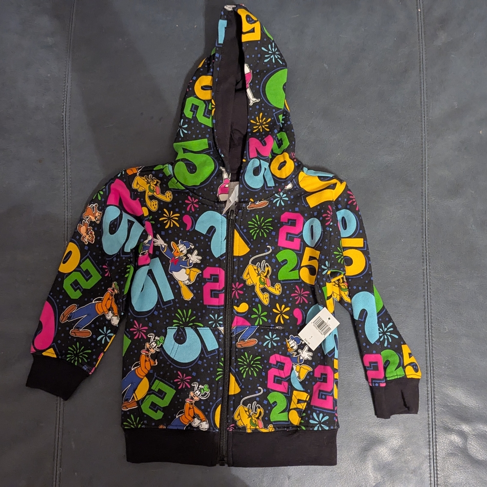 Disney Black and Blue Sweatshirt with Vibrant Graphic Design